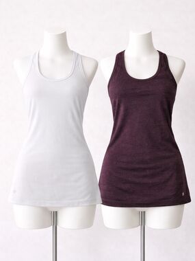 Athleta Racerback Tank — White & Plum